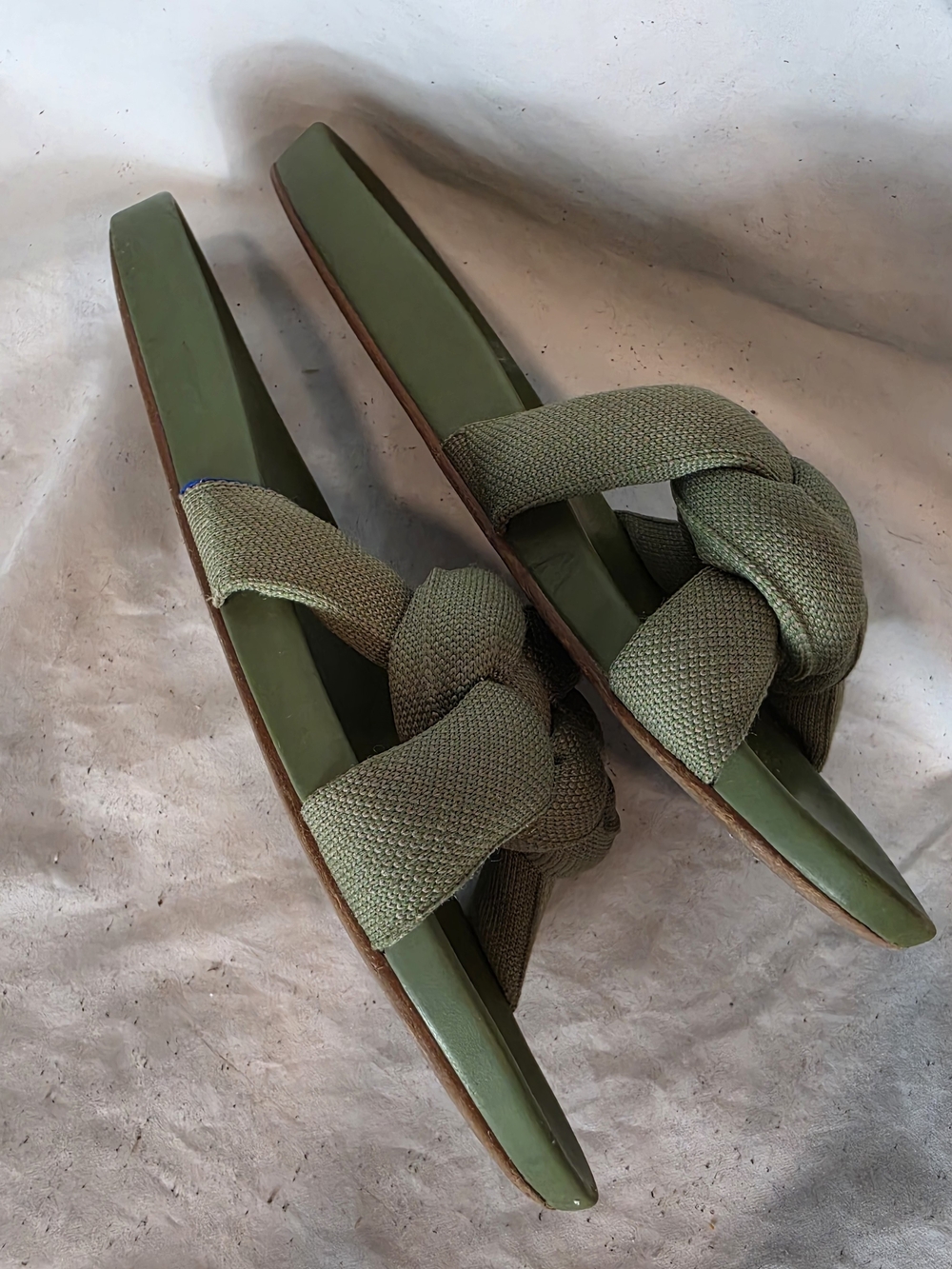 Rothy's Bubble Slide Sandals Size 10 Olive Green Braided - Picture 4 of 13